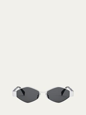 CELINE
Triomphe Round Metal & Acetate Sunglasses